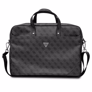 Guess Saffiano 4G Triangle Logo soma 16'' klēpjdatoram - melna