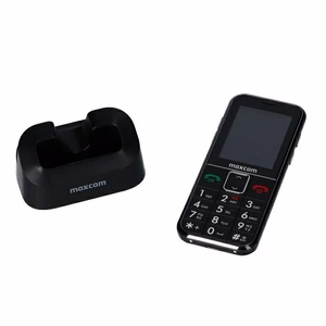 Maxcom Comfort MM735 ze stacją ładującą+ opaska SOS melns/melns