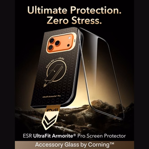 ESR UltraFit Armorite Pro rūdīts stikls, paredzēts iPhone 18 Pro Max / 17 Pro Max, melns