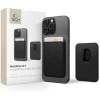 Tech-Protect MagWallet Magnētiskais viedtālruņa apvalks ar universālu magnētisko karšu vai dokumentu turētāju - melns