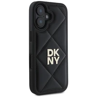 DKNY putuots Stack logotips apvalks iPhone 16 - melns