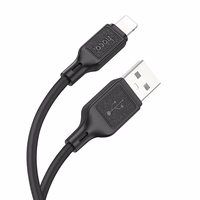 Kabelis USB-A uz Lightning Hoco 2,4A 1 m X90 melns