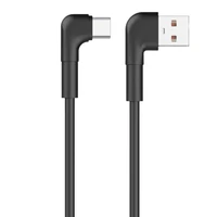 Maxlife MXUC-09 leņķa kabelis USB - USB-C 1,0 m 3A melns