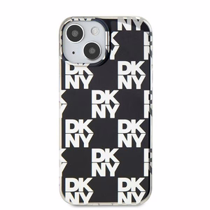 DKNY IML rūtainais mono raksts viedtālruņa apvalks iPhone 15 / 14 / 13 - melns