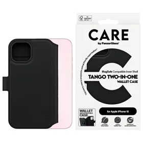 CARE by PanzerGlass Funkcija Tango 2in1 Maku apvalks MagSafe iPhone 15 - melns