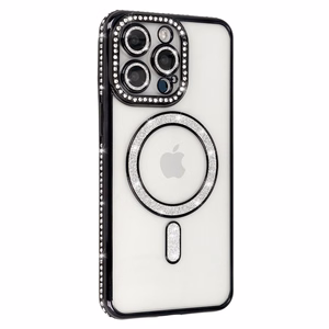 Bling Magnētiskais viedtālruņa apvalks Iphone 14 Pro melns