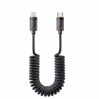 USB Kabelis Essager "Chuan4" melns 29W "Type-C / Lightning" 180cm