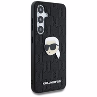 Viedtālruņa apvalks Karl Lagerfeld Ādas Monogramma Pin Logo Karl Head Samsung Galaxy S25 melns