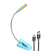 Bezvadu lampa Glocusent mini GLCSNTBL103B grāmatas lampa ar klipu USB-C zila