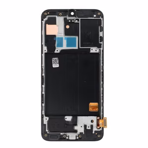 FIXCELL AMOLED LCD displejs ar rāmi SAMSUNG A40, melns (mainīts stikls)