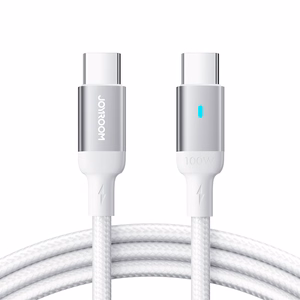 USB kabelis Joyroom S-CC100A10 no C tipa uz C tipa 100W 1,2 m balts