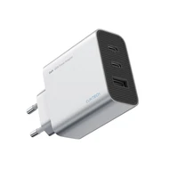 Cuktech 65W GaN sienas lādētājs 2xUSB-C 1xUSB-A pelēks