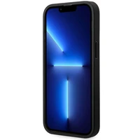 Viedtālruņa apvalks BMW BMHMP14L22RFGK iPhone 14 Pro 6.1" melns/melns ādas dimanta raksts MagSafe