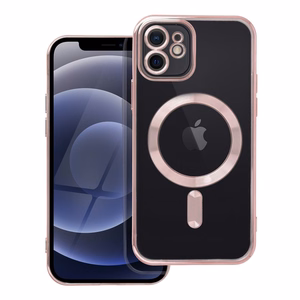 Чехол для iPhone 12 Electro Mag Cover совместимый с MagSafe розовое золото