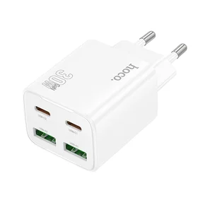 Lādētājs Hoco 2 x USB C + 2 x USB A QC3.0 PD 3A 30W N56 balts