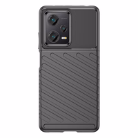 Thunder Case viedtālruņa apvalks Xiaomi Redmi Note 12 Pro+ silikona bruņu apvalks melns