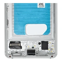 LCD ekrāns SAMSUNG S21 5G balts SOFT OLED ar rāmi