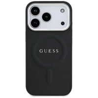 Guess Classic Logo Magnētiskais viedtālruņa apvalks iPhone 17 Pro - melns