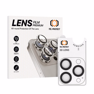 Tel Protect 3D Lens melnie rūdītie aizsargstikli Apple iPhone 18 Pro / 18 Pro Max kameras lēcām (3 gab.)