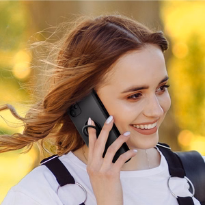 Silikona maciņš ar gredzenu Xiaomi Redmi Note 15 5G melns