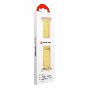 Strap do Apple Watch Forcell F-Design FA12 silicone holes 42 / 44 / 45 / 49 mm yellow