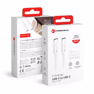 Cable USB C to USB C Forcell F-Energy QC4.0 PD 5A 100W 3 m C339 white