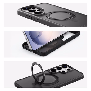 Rock Rotating Stand Soft Touch Series magnētiskais priekš Samsung Galaxy S26 melns