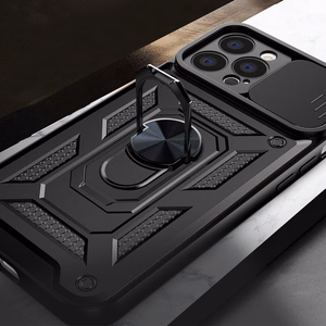 Hybrid Armor Camshield чехол для iPhone 13 Pro бронированный чехол с защитой камеры розовый