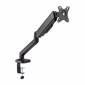 Single Monitor 17"-32" Spring-Assisted Arm Mount, melns