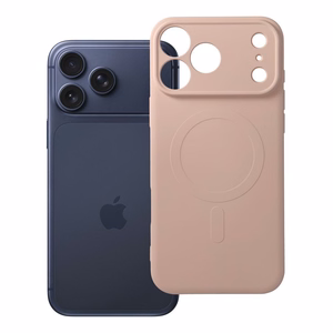 Silikona Mag Cover maciņš modelim iPhone 17 Pro Max / 18 Pro Max, saderīgs ar MagSafe ar kameras aizsardzību – rozā