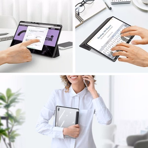 DUX DUCIS TOBY vāciņš ar zīmuļa turētāju SAMSUNG Tab S10 Ultra/S9 Ultra/S8 Ultra melns