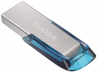 SanDisk Ultra Flair USB flash drive 128 GB USB Type-A 3.2 Gen 1 (3.1 Gen 1) zils, sudraba