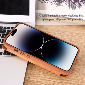 Чехол Nillkin Qin Pro Leather Apple iPhone 14 Pro Max коричневый