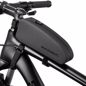 Rockbros AS-019 ūdensizturīga velosipēda rāmja soma 1.5 l - melna