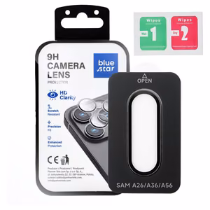 Kameras objektīva aizsargs BLUE STAR Easy Install SAMSUNG A36 melns