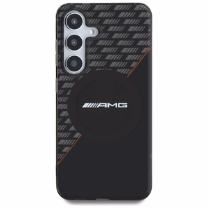 AMG Divu slāņu rombu Magnētiskais viedtālruņa apvalks Samsung Galaxy S25+ - melns/sarkans
