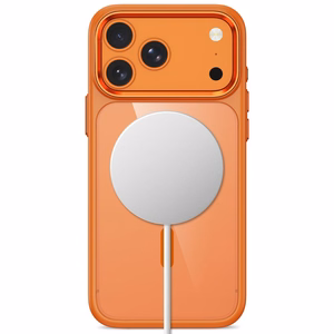 Tech-Protect Magmat MagSafe CC maciņš modelim iPhone 17 Pro / 18 Pro – oranžs un caurspīdīgs