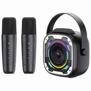 Blavec Портативная Bluetooth-колонка WS-08 Karaoke Idol — 8W с 2 микрофонами (WS08-2MB) чёрный