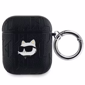 Karl Lagerfeld Monogram Choupette AirPods 1/2 apvalks - melns