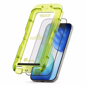 Ringke Easy Slide 2 daļu rūdītā stikla komplekts iPhone 17 - melns
