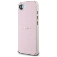 Guess Grained Ring MagSafe viedtālruņa apvalks iPhone 16e - rozā
