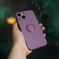 Viedtālruņa apvalks ar pirksta turētāju Xiaomi Redmi Note 13 5G (global) gaiši violetā krāsā