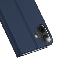 Dux Ducis Skin Pro viedtālruņa apvalks iPhone 16 ar atveramu vāciņu un karšu nodalījumu - zils