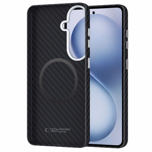 Tech-Protect Ion Carbon MagSafe Maciņš for Samsung Galaxy S26 - melns and sudraba