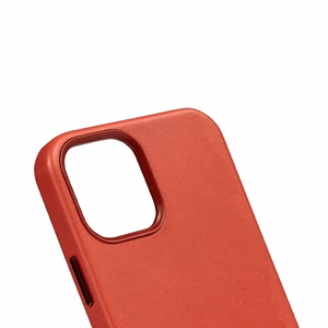 Crong Essential Cover vāciņš ierīcei iPhone 12 / iPhone 12 Pro, no mākslīgās ādas, sarkans