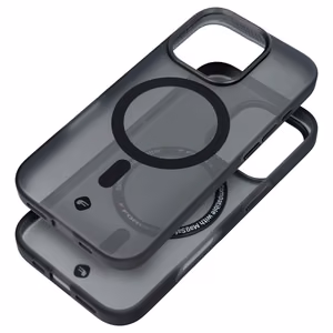 Viedtālruņa apvalks FORCELL F-PROTECT Levels ar divslāņu 4D tehnoloģiju, militārā triecientesta sertifikātu, saderīgs ar MagSafe, paredzēts IPHONE 16 PLUS dūmakains melns