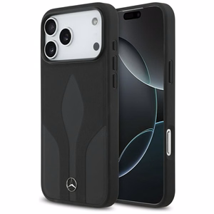 Mercedes Leather The Move MagSafe Чехол для iPhone 17 Pro Max - чёрный