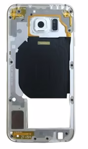 Vidējais korpuss Samsung G920F S6 sudrabs (balts) ar buzeri un sānu pogām oriģināls (lietots Grade B)