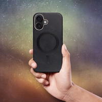 GENTLEMAN MAG COVER Viedtālruņa apvalks, saderīgs ar MagSafe, iPhone 16 PRO MAX melns