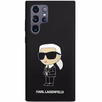 Karl Lagerfeld Silikona Ikonik viedtālruņa apvalks Samsung Galaxy S24 Ultra - melns